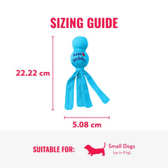 KONG Wubba con bola de tenis y chirrido, diversión sonora para cachorro