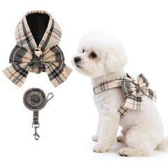 KOOLTAIL arnés para perro pequeño con malla suave y lazo decorativo, paseo cómodo