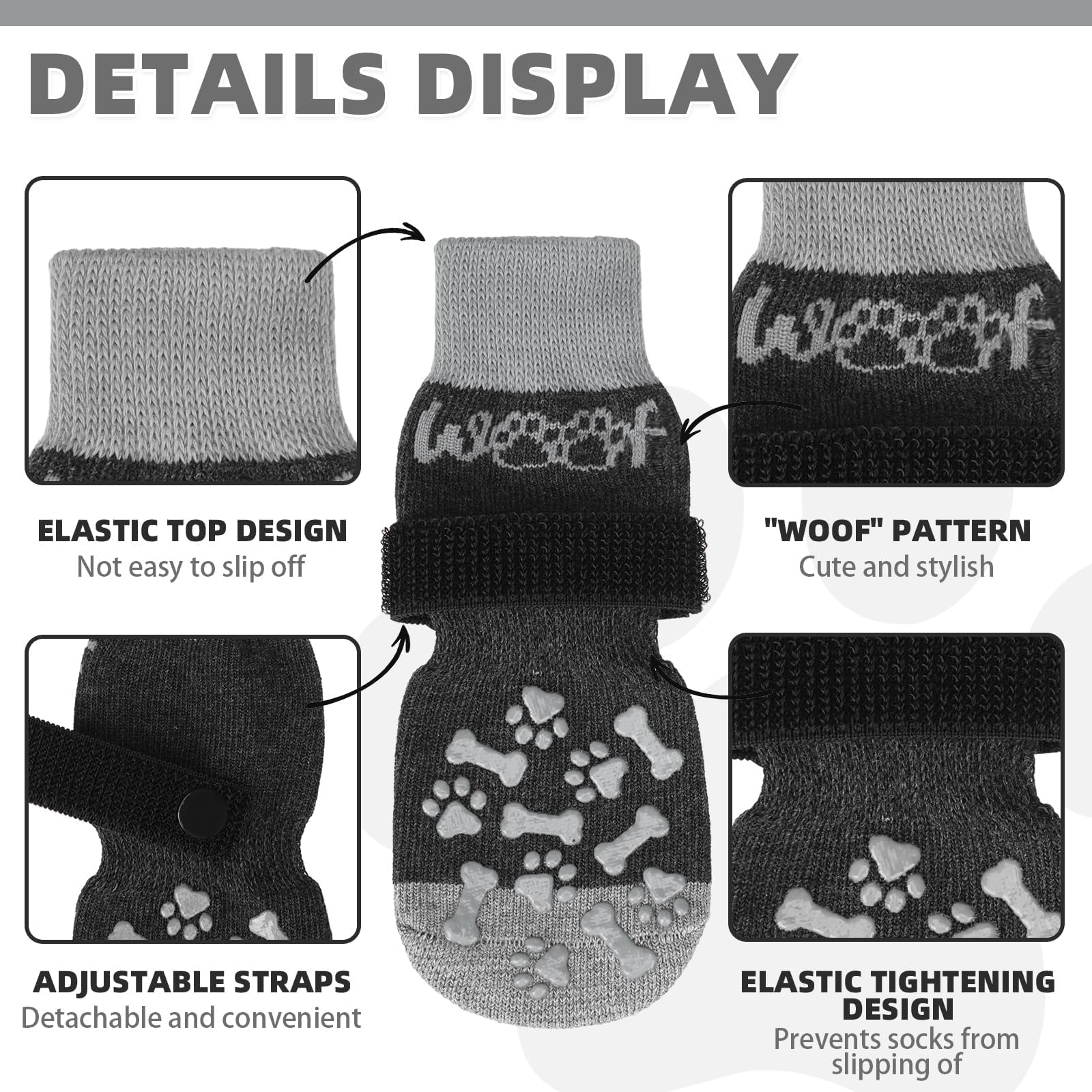 KOOLTAIL botines para perro, agarre antideslizante en suelos lisos.