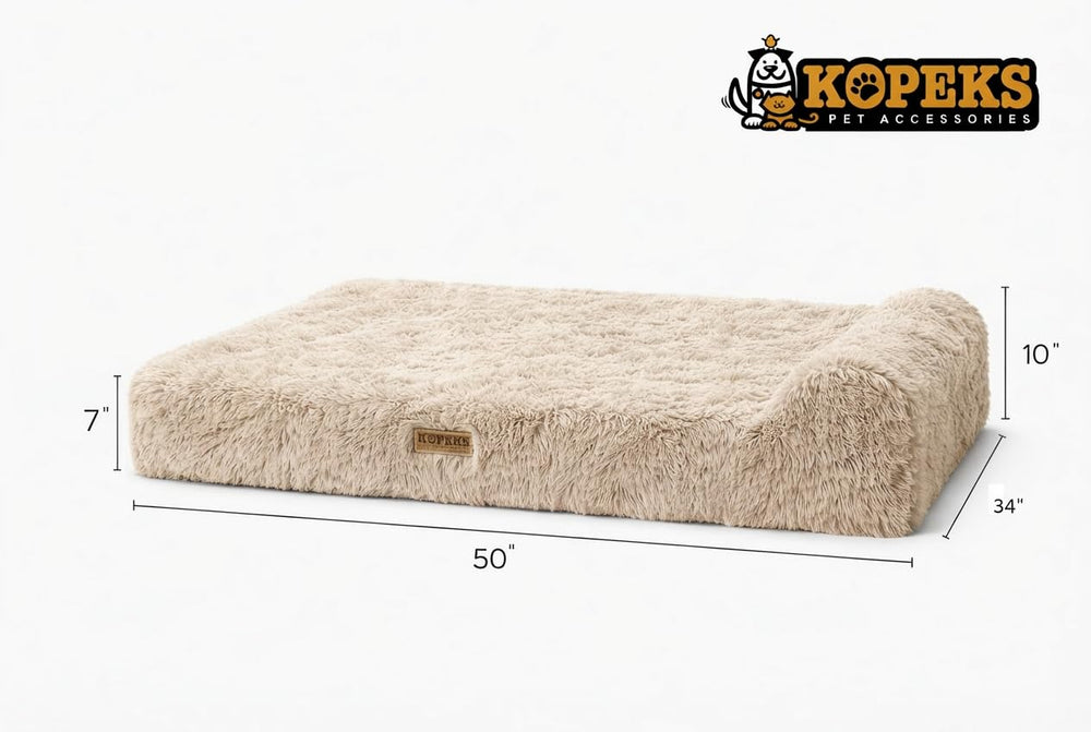 KOPEKS Cama perro forro desmontable de ante suave y duradero.