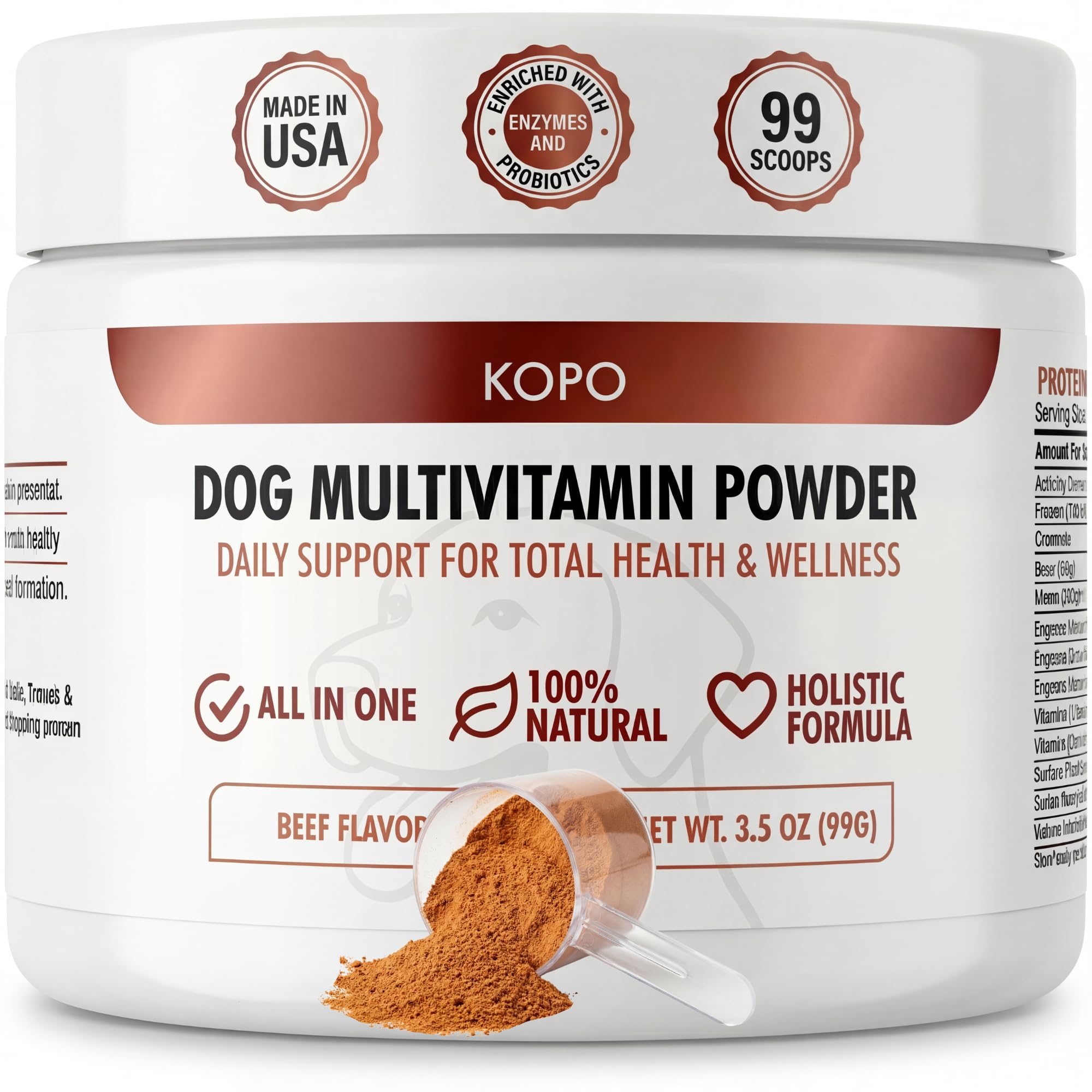 Kopo multivitamínico para perros en bote con dosificador para uso diario