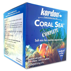 Kordon Coral Sea Salt Mezcla 7 gal, ideal para acuarios marinos.