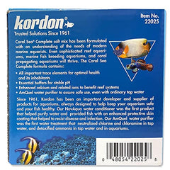 Kordon Mezcla de Sal Marina, disolución rápida para acuarios.