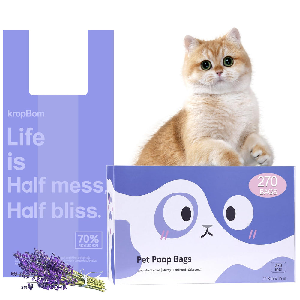 Bolsas KropBom con cierre resistente para arena de gatos.