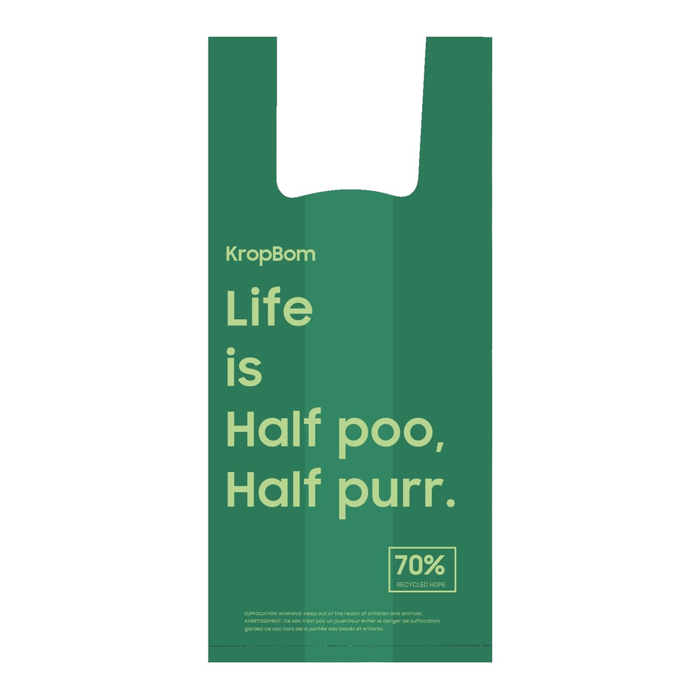 KropBom bolsas recicladas 70% opción sostenible