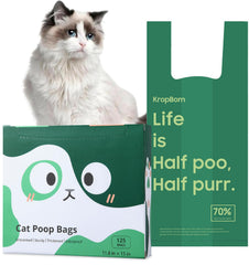 Bolsas para heces de gato KropBom con asas para atar y evitar derrames.