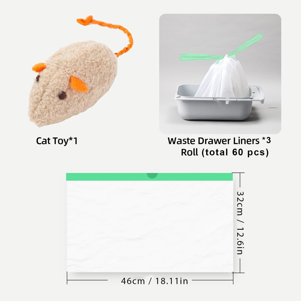 KropBom ensemble 60 sacs litière auto, solution durable