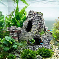 Kryoflare ornamento montañoso para acuario, añade profundidad visual