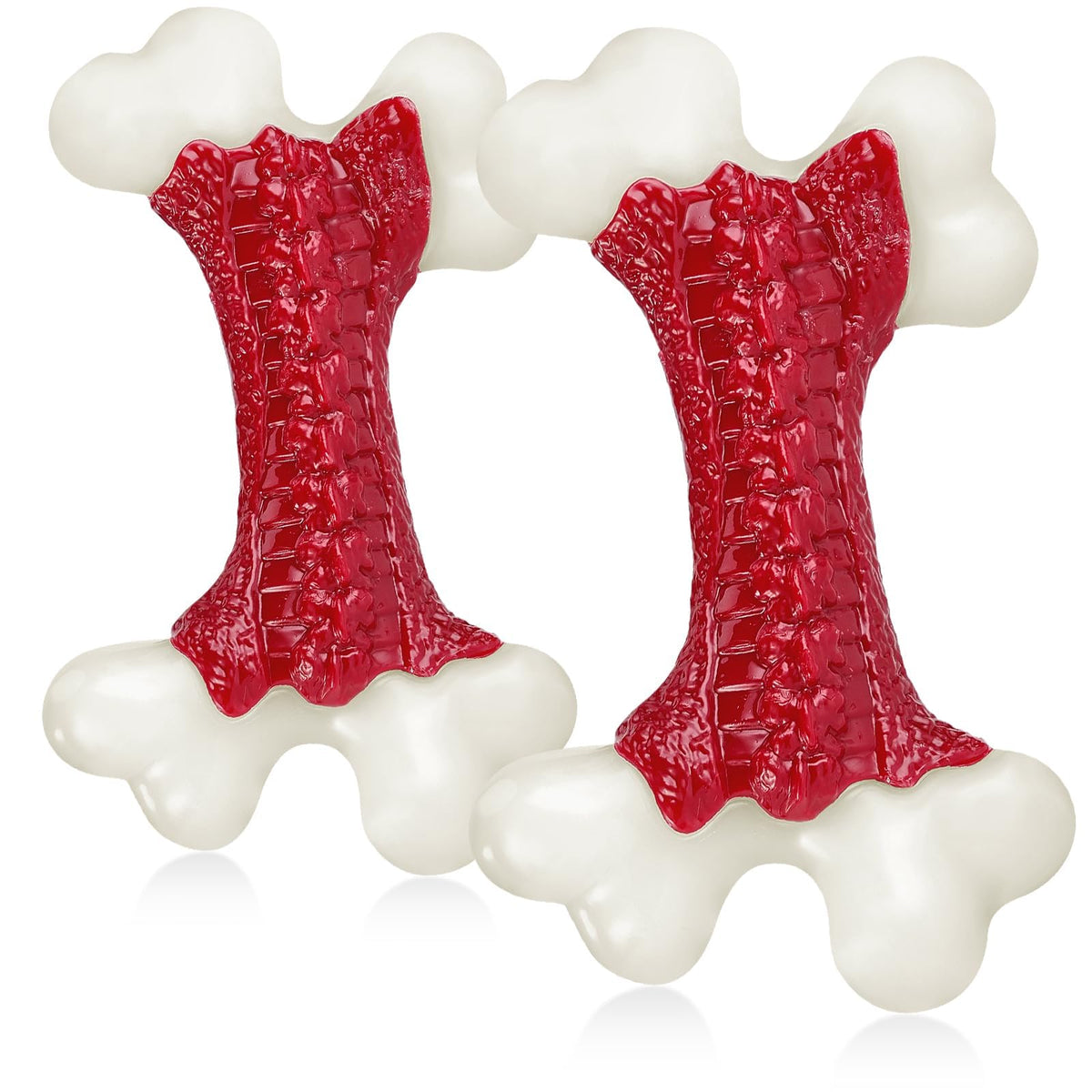 Kseroo dos-pack hueso nylon 8 pulgadas para perros grandes, masticación duradera
