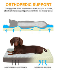 KSIIA cama impermeable para perros, capa TPU evita líquidos y protege la espuma.
