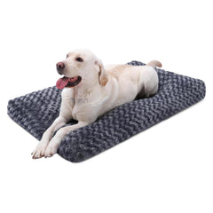 KSIIA cama de perro lavable deluxe con terciopelo rosa para mayor suavidad y calidez.