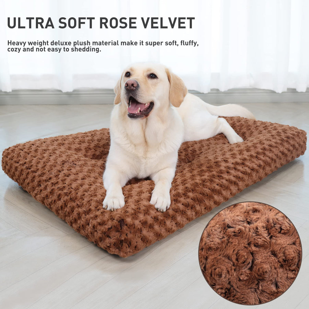 KSIIA Cama para perro deluxe terciopelo rosa aporta suavidad y calidez