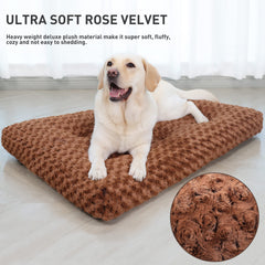 KSIIA Cama para perro deluxe terciopelo rosa aporta suavidad y calidez