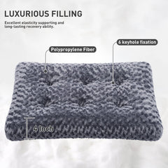 KSIIIA cama para perro lavable de lujo gris oscuro, base antideslizante para evitar movimientos no deseados