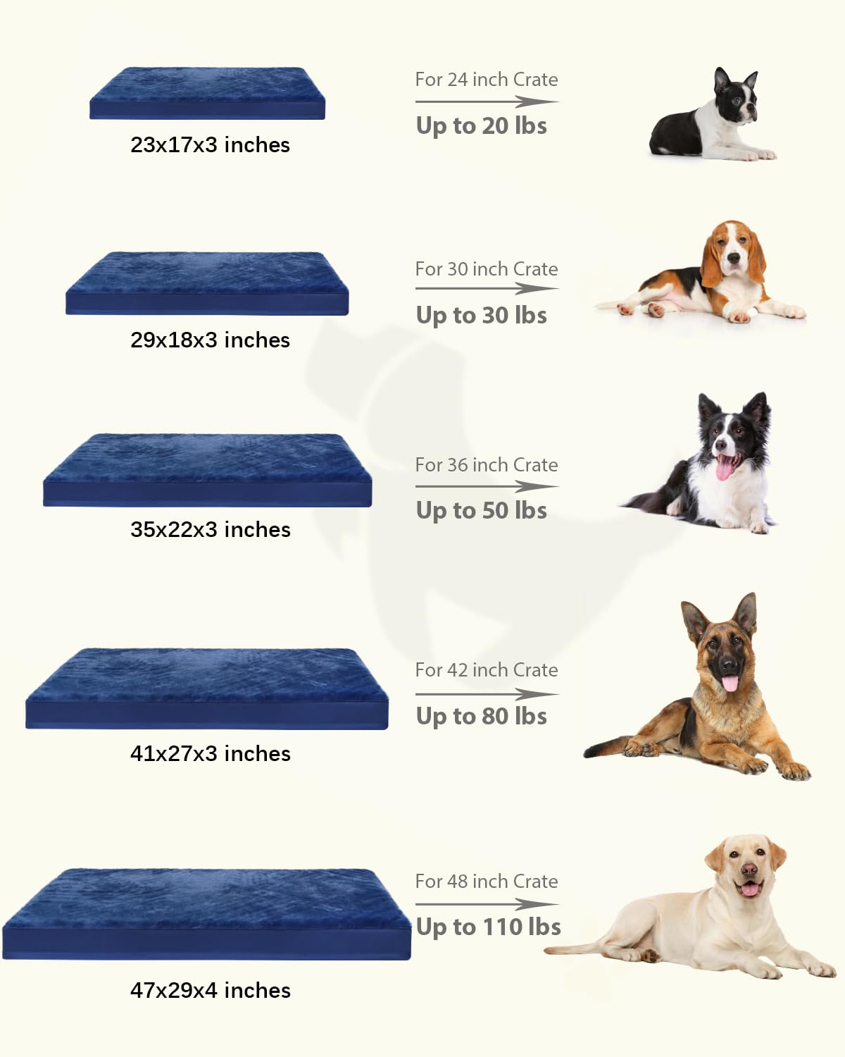 KSIIA cama versátil para jaula o viaje, ideal para perros de tamaño medio.