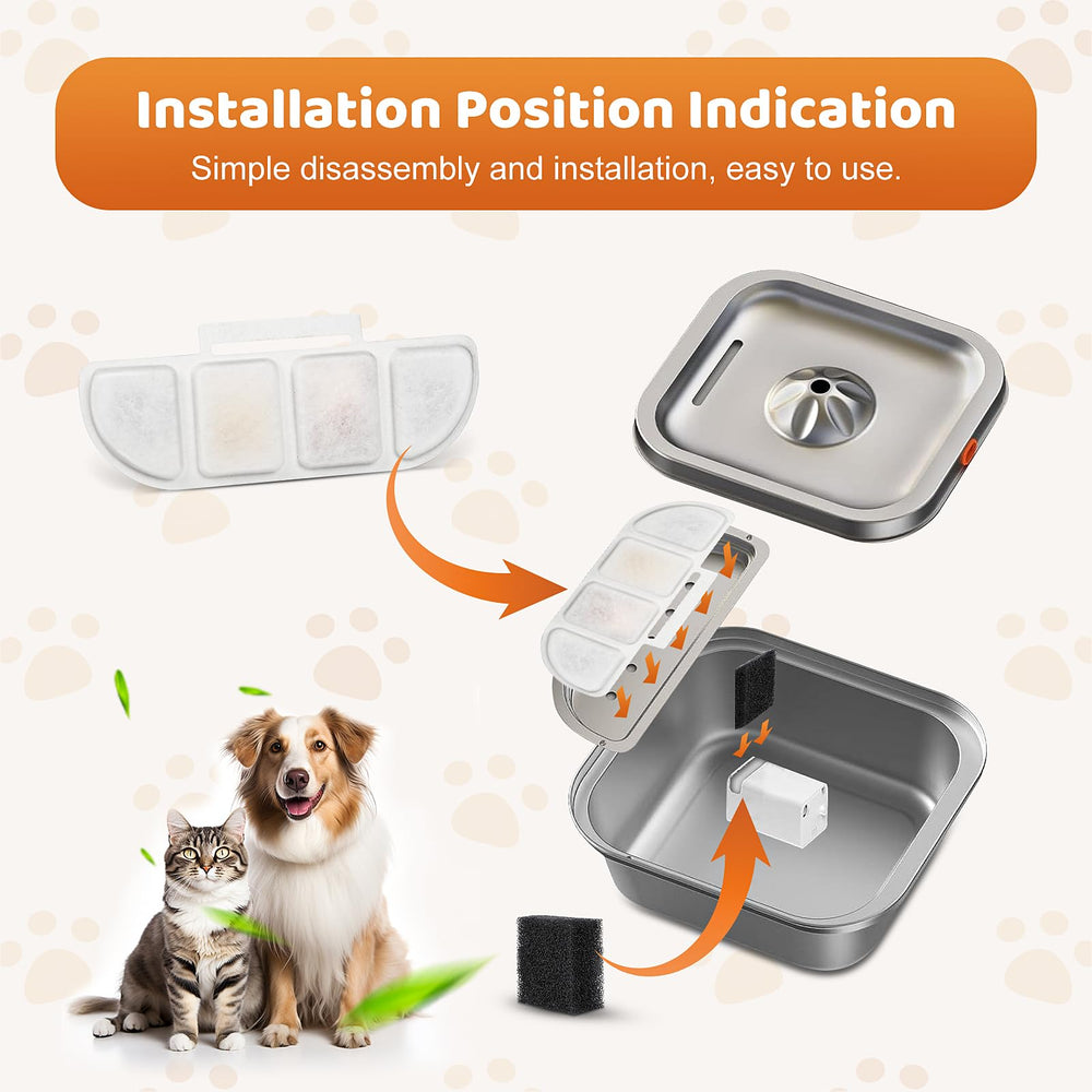 KTNAid purificación de agua con filtros para Pawtners WF008A, mejora la calidad de bebida