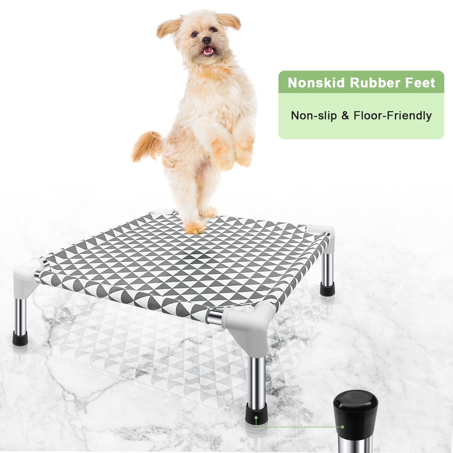 Kuntrust cama perro elevada con pies antideslizantes mantiene estable en suelos