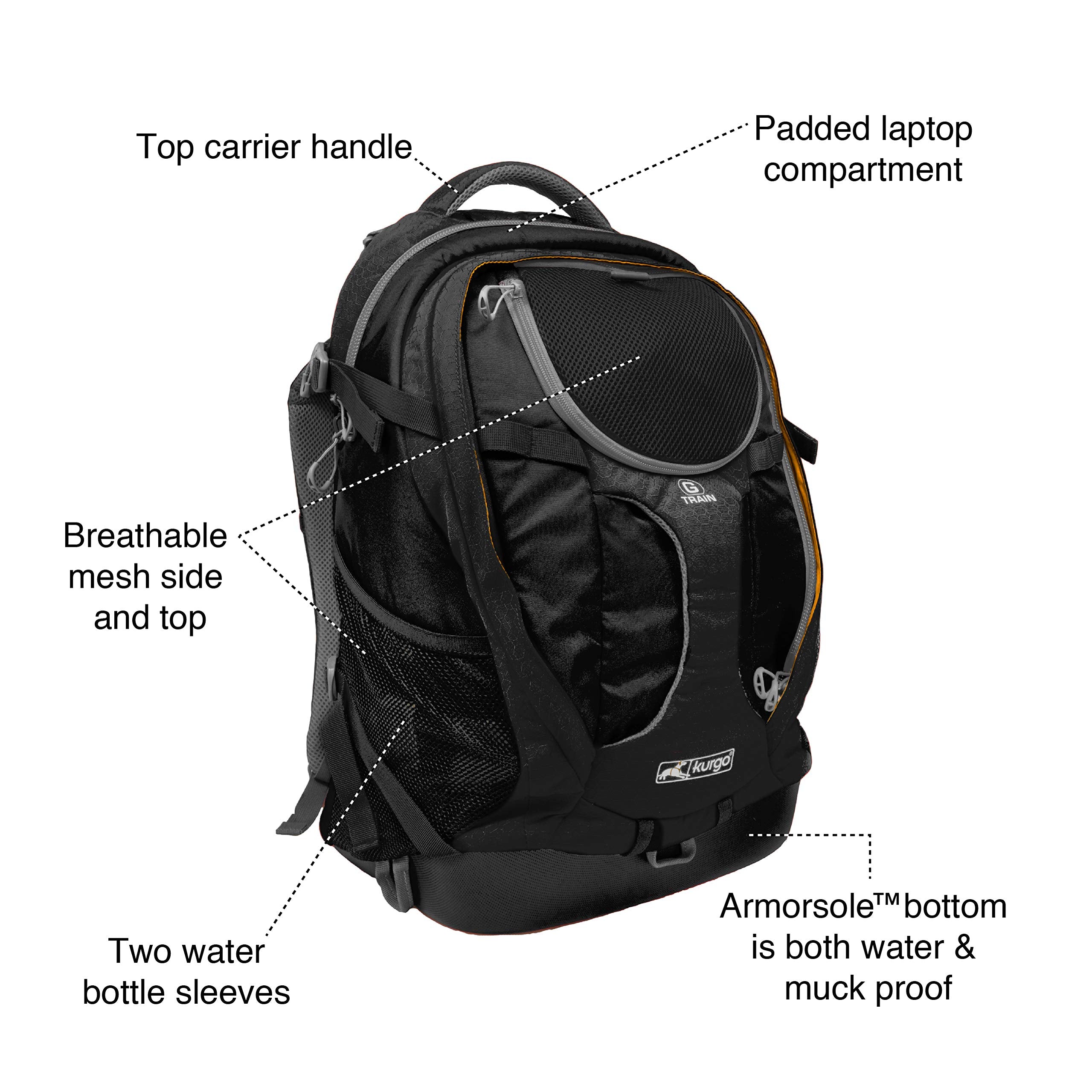 Kurgo G-Train con bolsillos externos para accesorios, organización fácil en excursiones.