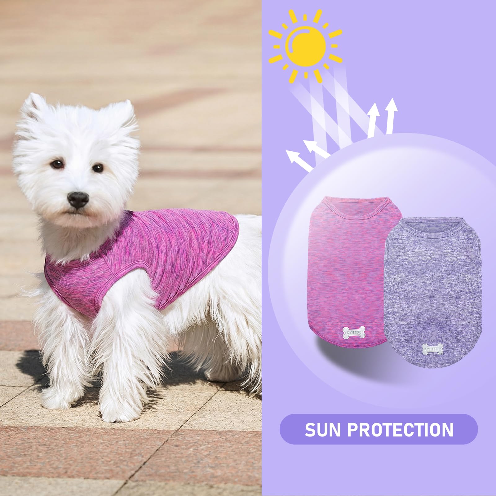 Camiseta KYEESE de tejido transpirable y secado rápido para perros activos.