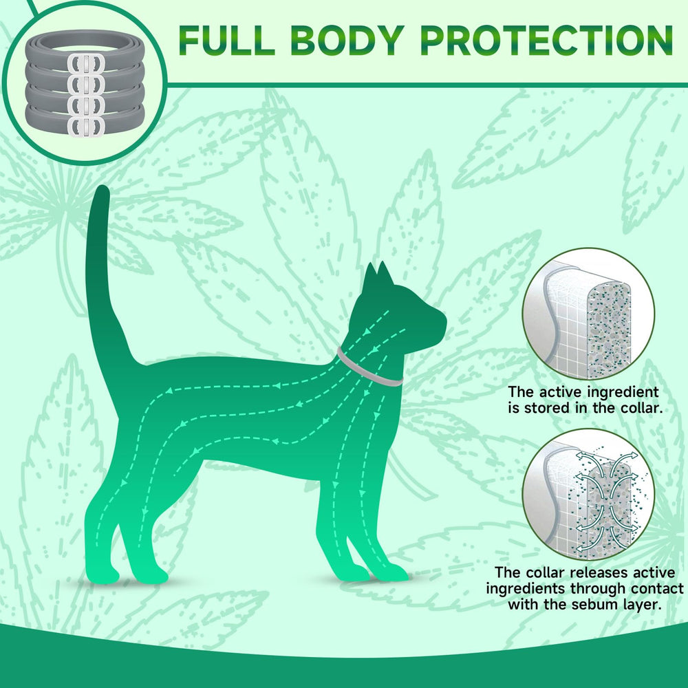 Collar KYGNE antipulgas ajustable para gatos, talla única