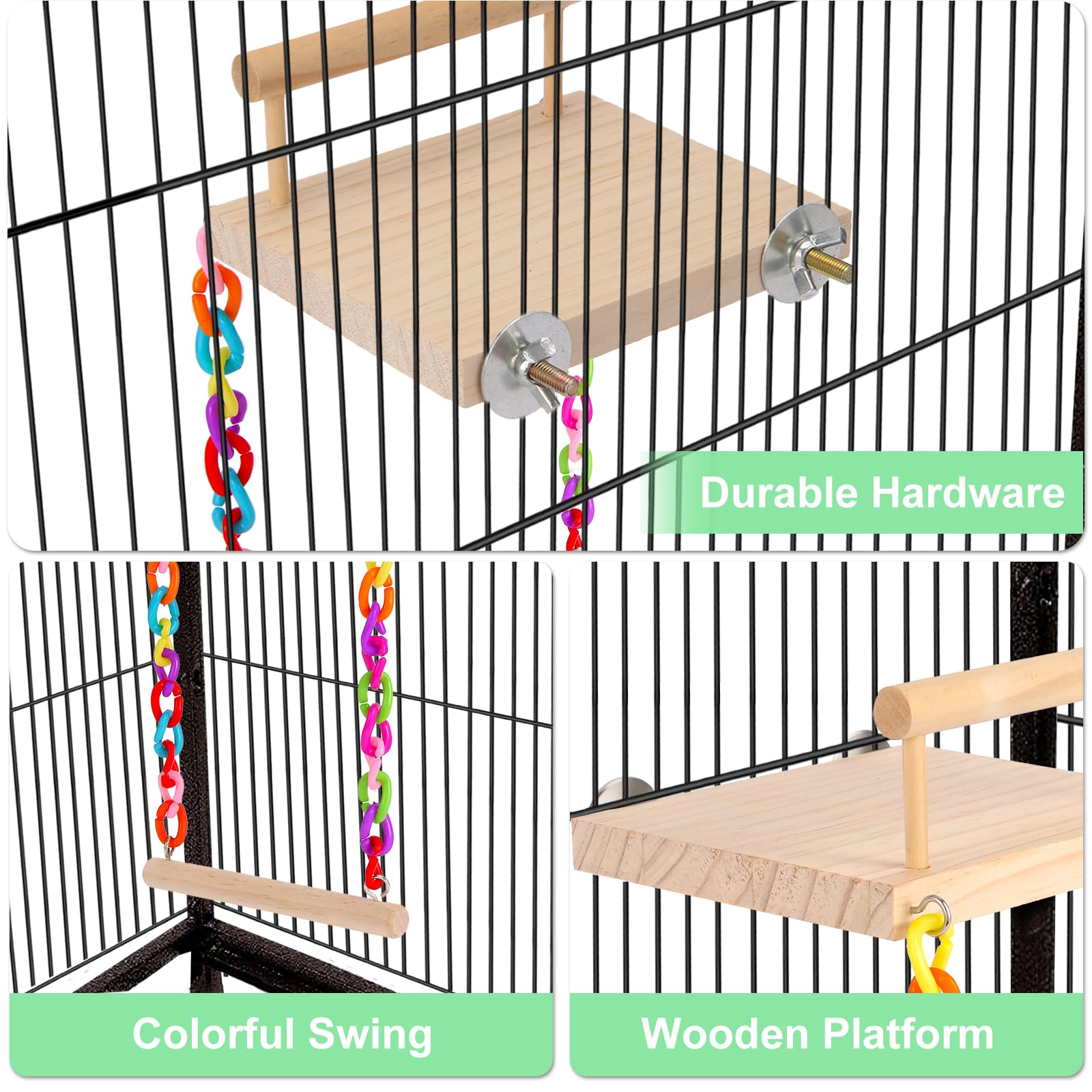 Kyouki columpio para aves, diversión y movilidad para periquitos.