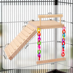Kyouki percha oscilante para aves, mejora equilibrio y ejercicio.