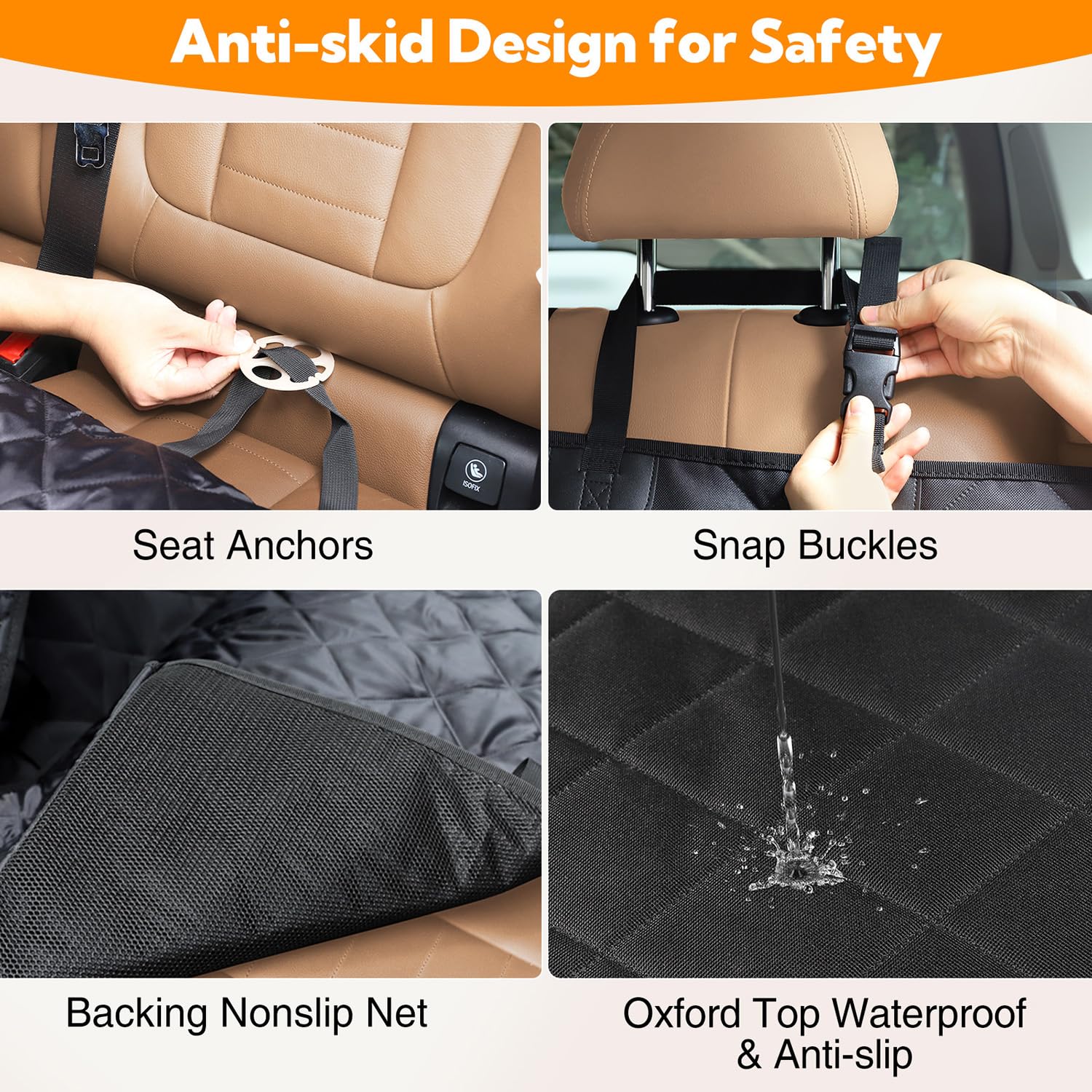 Kytely cobertura trasera completa para coche, ideal para viajes con mascotas.