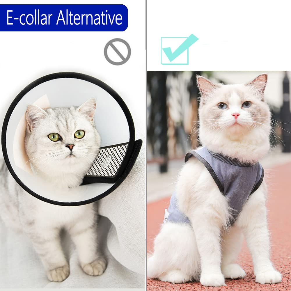 kzrfojy combinaison recuperation chat materiau doux, toucher agréable