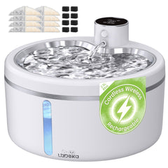 LABEKA bebederos para gatos con base de acero inoxidable, ideal para agua fresca y fácil limpieza.