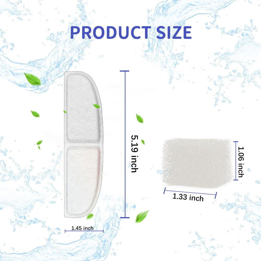 Kit de 16 filtros y esponjas prefiltradas para agua fresca.