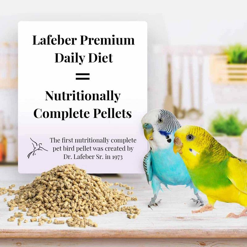 LAFEBER'S antioxidantes y Omega 3-6 para plumaje brillante y piel sana.