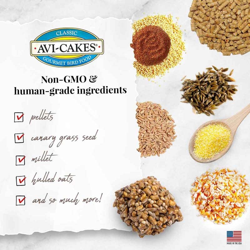 LAFEBER'S Avi-Cakes sin OGM, opción natural para aves domésticas.