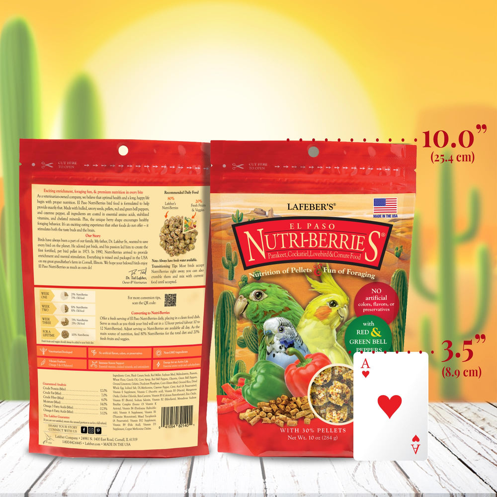 LAFEBER'S El Paso Nutri-Berries hecho en EE.UU. en la granja familiar.