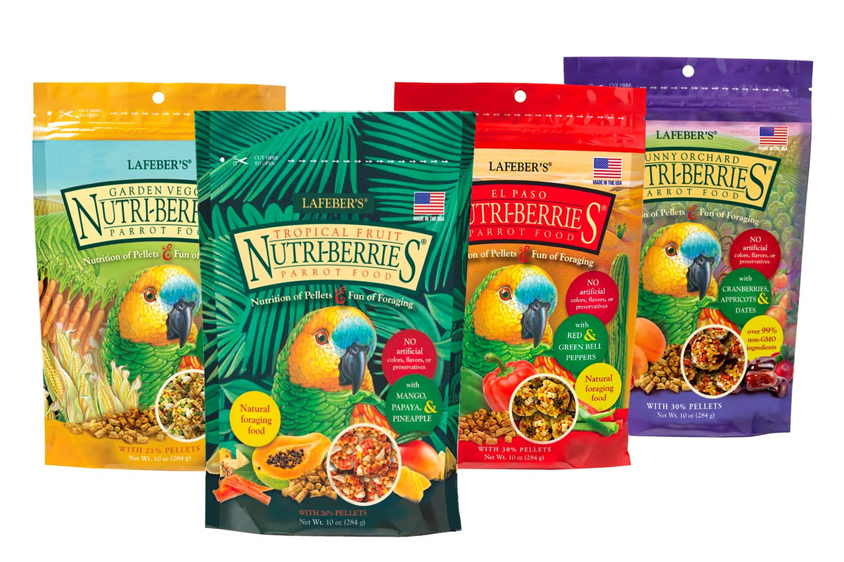 LAFEBER'S Nutri-Berries Fruta Tropical para aves, trozos reales de fruta