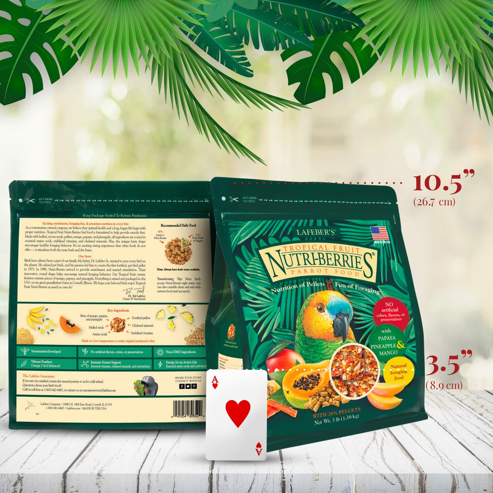 LAFEBER'S Nutri-Berries estimula la exploración y evita el aburrimiento