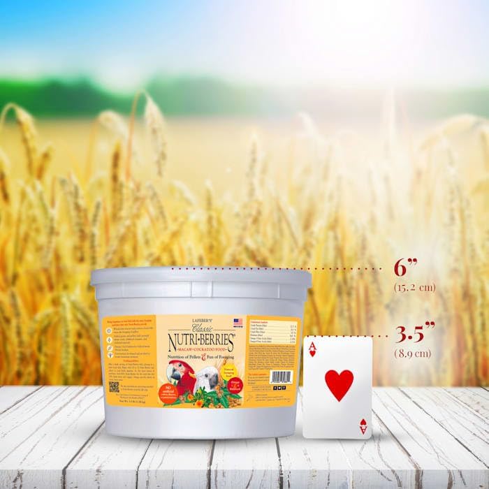 Forma redonda Nutri-Berries facilita el juego del pico y el forraje