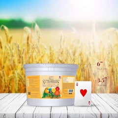 Ingredientes de calidad humana en Nutri-Berries, sin aditivos artificiales para loros