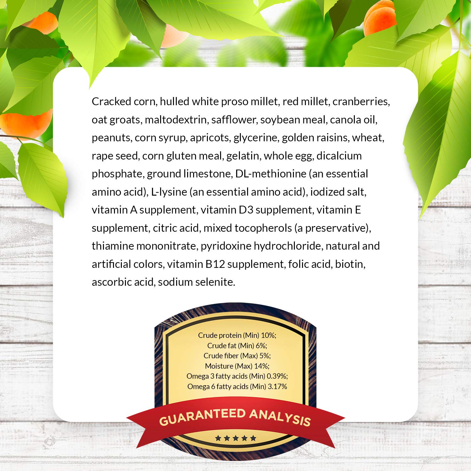 Nutri-Berries de LAFEBER'S sin OGM con ingredientes reales para loro