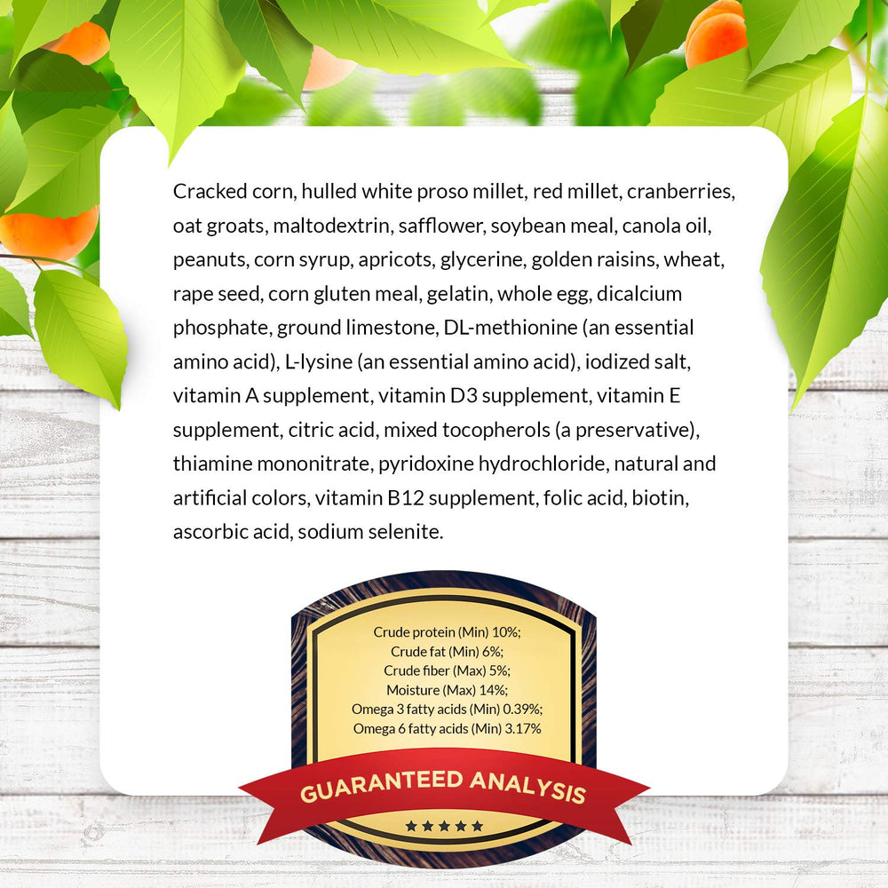 Nutri-Berries de LAFEBER'S sin OGM con ingredientes reales para loro