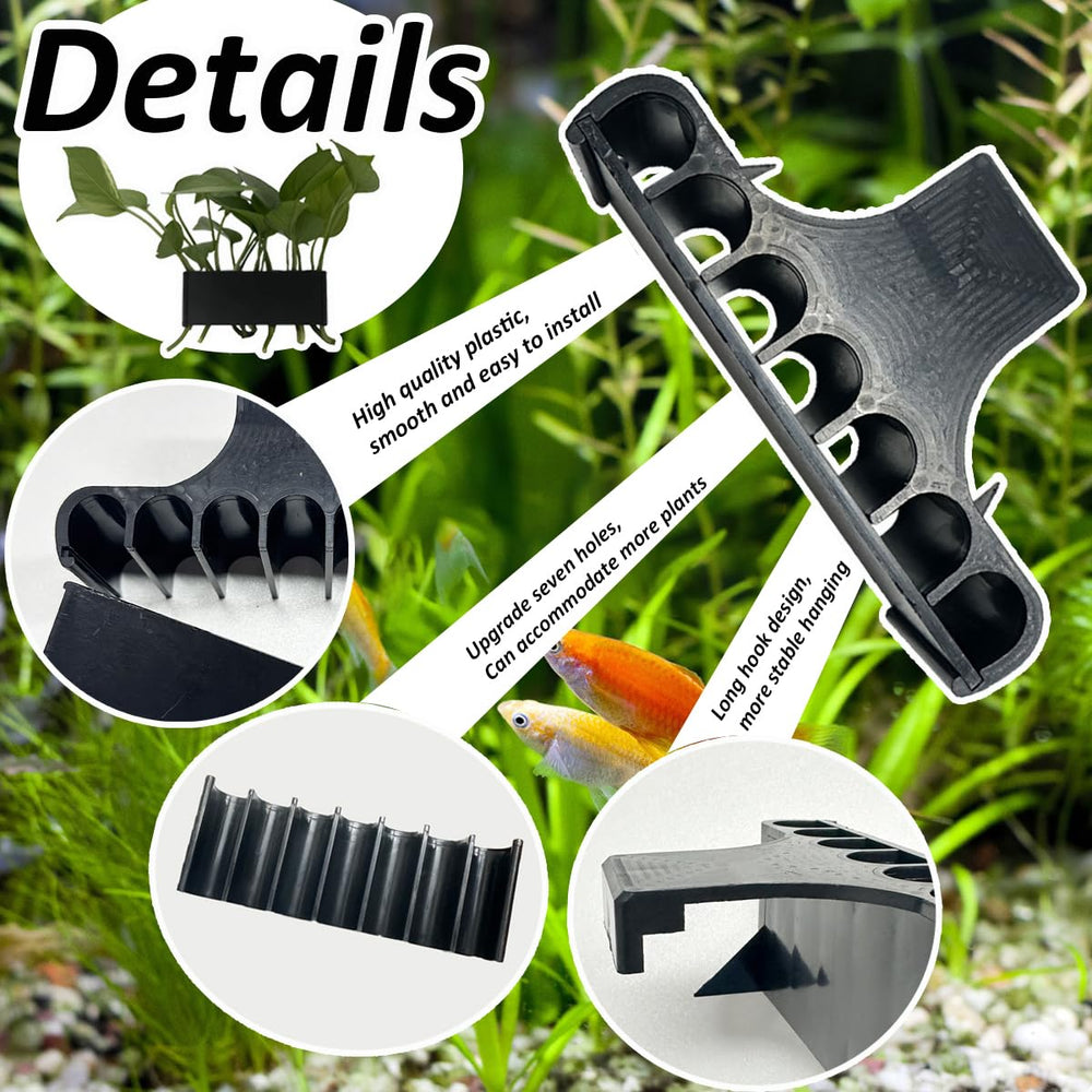 Laikadi: material ABS de alta calidad para soporte de plantas en acuario.