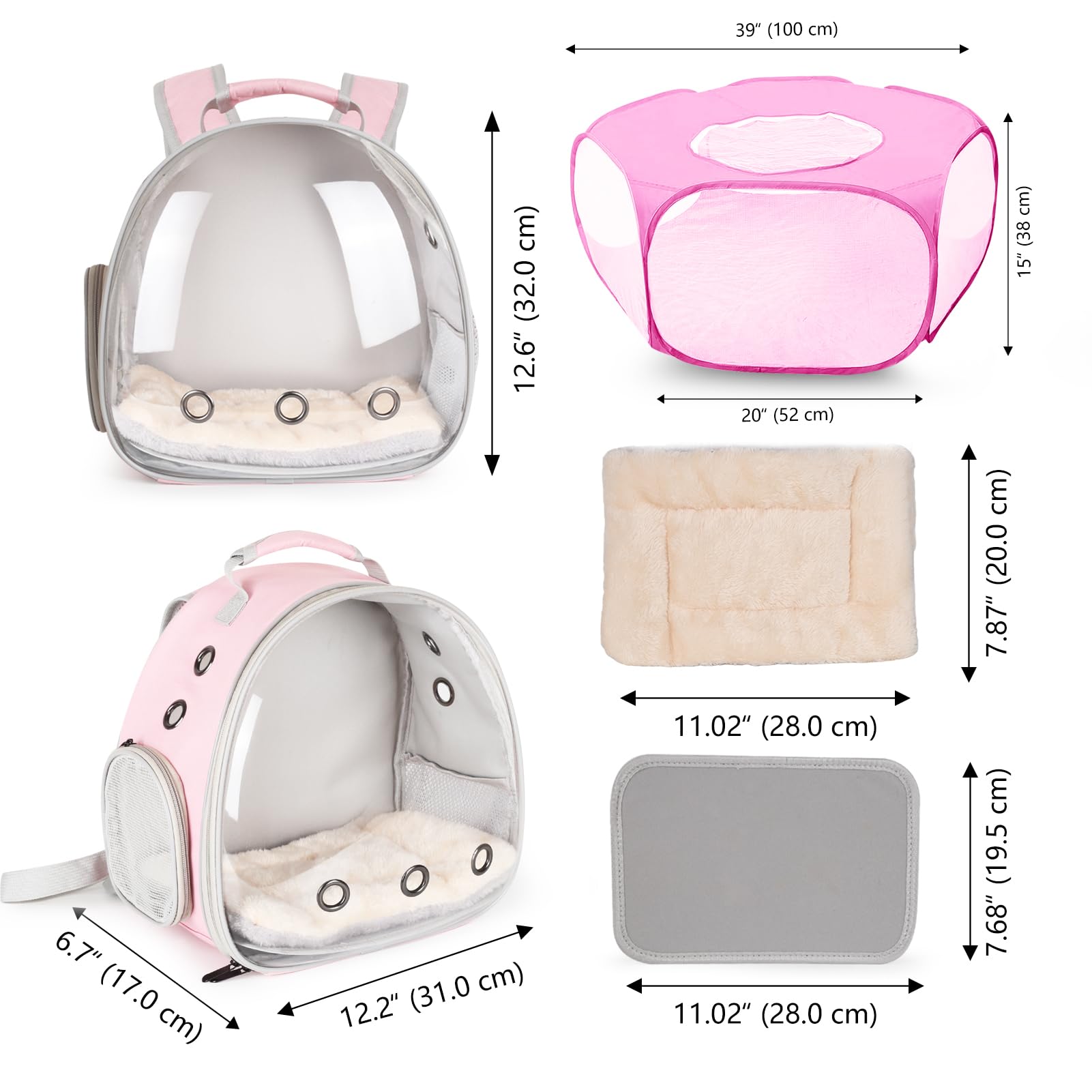 LAIRIES Jaula-juego plegable con tapa, fácil de guardar en la bolsa.