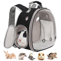 LAIRIES mochila para conejo con ventana burbuja, visión amplia para la mascota.