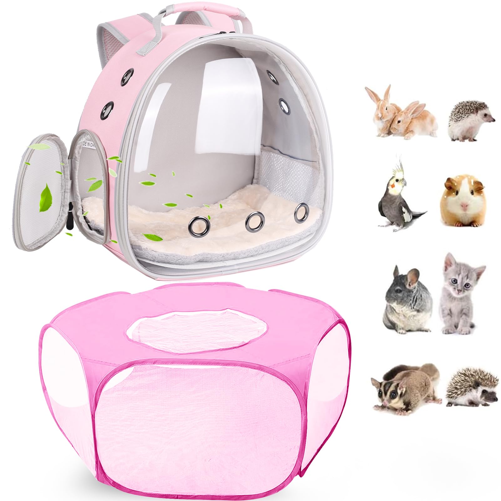 LAIRIES Mochila transporte para mascotas pequeñas, comodidad en viajes.