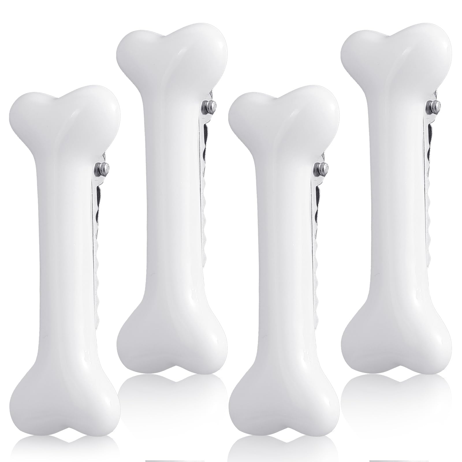 Larrel clip pelo hueso blanco, 4 piezas, ideal para sujetar peinado diario