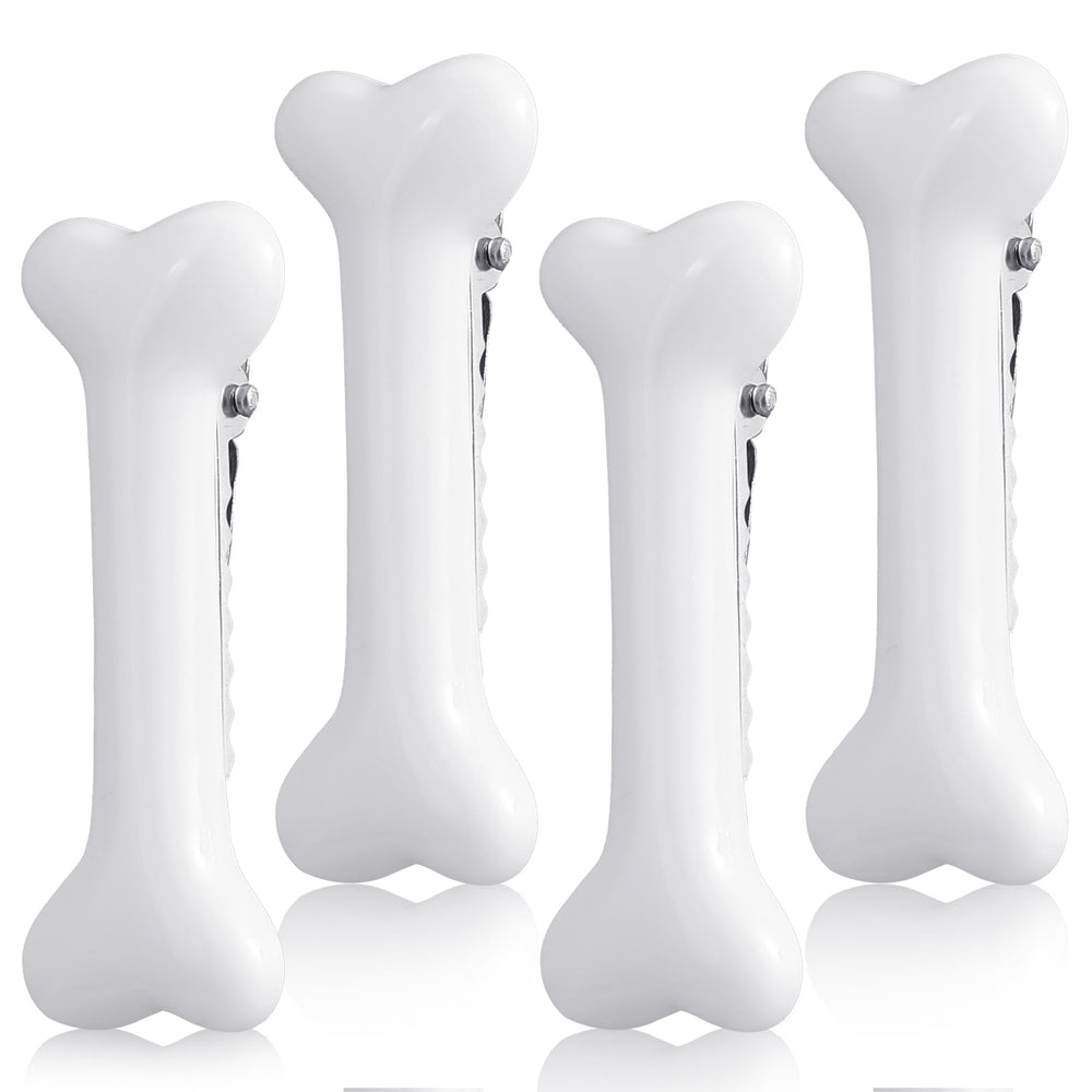 Larrel clip pelo hueso blanco, 4 piezas, ideal para sujetar peinado diario