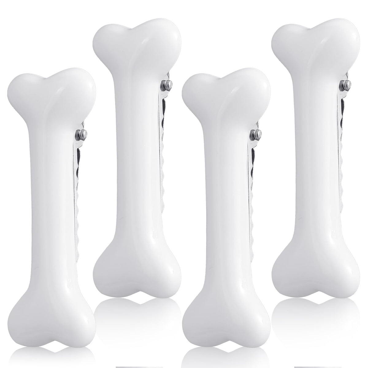 Larrel clip pelo hueso blanco, 4 piezas, ideal para sujetar peinado diario