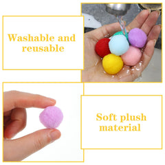 Larrel peluches pompon para gato, textura suave y resistente para jugar.