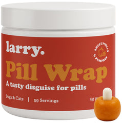 Larry: envoltura de pastilla para perros con batata dulce, facilita la toma de medicación.