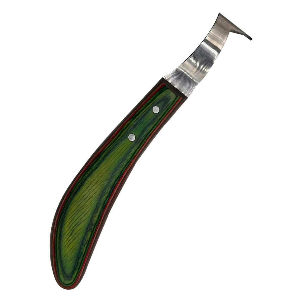 Cuchillo para cascos Le Czar con lazo largo y hoja afilada para cortes precisos.