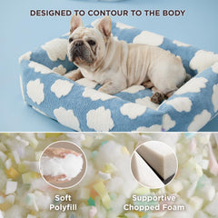 Cama LE SURE con tejido jacquard suave para pelaje de mascotas.